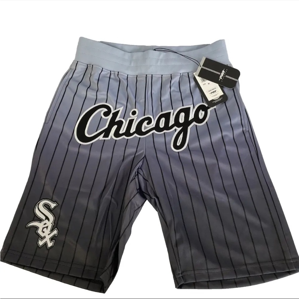 New Mens Pro Standard Chicago White Sox Drawstring Shorts Sz M NWT Stitched Fade